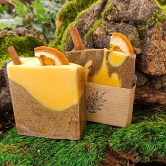 naturalne ręcznie robione mydło pomarańcza cynamon